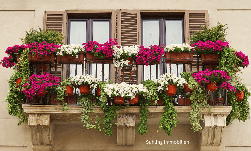 Suhling Immobilien Fenster Blumen